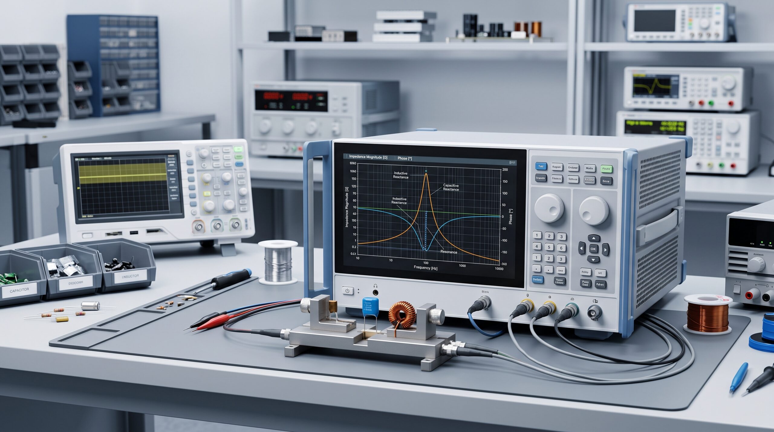 Empedans analizörü ile elektronik komponentlerde frekansa bağlı empedans ölçümü