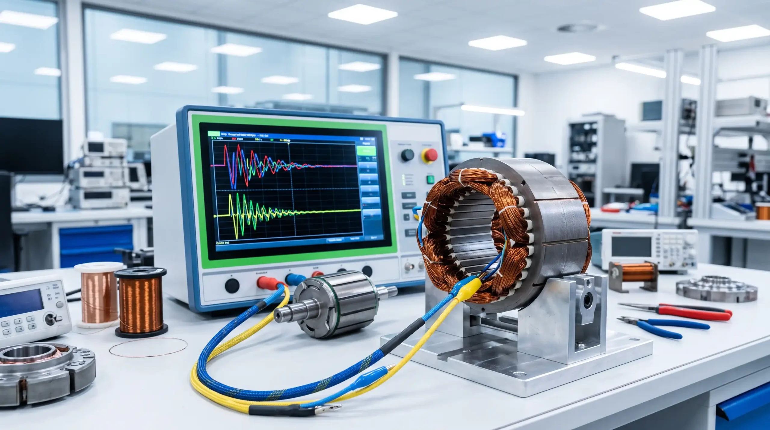Impulse winding tester ile elektrik motoru sargı testi