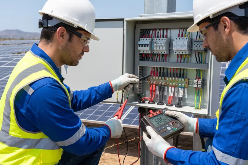 Güneş enerjisi sisteminde izolasyon test cihazı ile PV string ölçümü